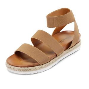 DREAM PAIRS Women’s Open Toe Ankle Strap Espadrille Flatform Platform Wedge Sandals 8