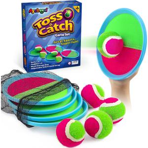 Ayeboovi Toss and Catch Ball Game Outdoor Toys for Kids Yard Games Beach Toys Outside Games for 3 4 5 6 7 8 9 10 Year Old Boys Girls