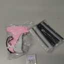 Stitch Gun for Clothes Handheld Stitch Gun Quick Clothing FixerSewing Kit Includes 1,000 Black Fasteners & 1,000 White Fasteners & 6 Needles (Pink)