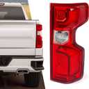 Huray Right Tail Light For Chevy Silverado 2019 2020 2021 2022 2023 [Only for LED Model] Rear Brake Lamp Assembly Passenger Side