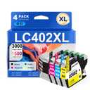 Compatible LC402XL Ink Cartridges for Brother Printer Replacement for Brother LC402XL LC402 Ink Cartridges, Work with MFC-J5340DW J6940DW J6540DW J6740DW, High Yield, Latest Chip-4 Pack