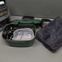 Vabaso Electric Lunch Box for Adults, 80W Heated Lunch Box Portable Food Warmer Lunch Box for Work/Men/Car/Truck with 1.5L 304 Stainless Steel Container Fork & Spoon, 110V/12V/24V (Dark Green)