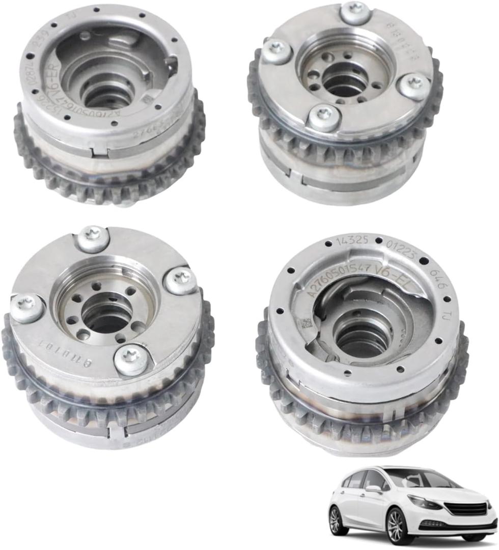 4pcs Camshaft Adjuster Timing Gear 2760501347 2760501447 2760501547 2760501647 Compatible with E350 C350 R350 ML350 SLK350 V6 3.5L 2012 After-Market Parts