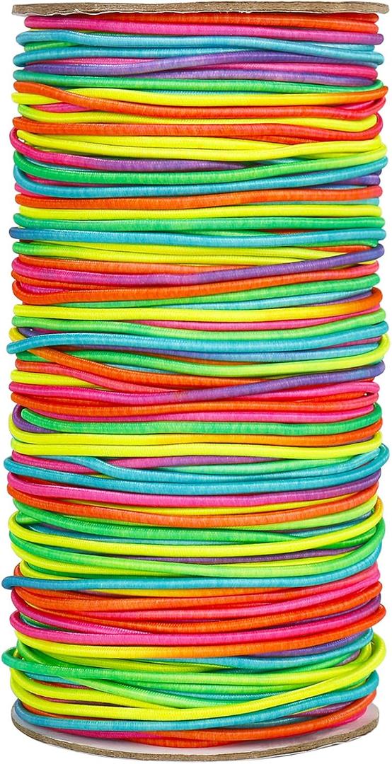 Tenn Well 328ft 2mm Elastic Cord Colorful Stretchy for Bracelets | Stretchy string for necklaces, jewelry making, beading, crafts
