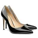 COLETER Women's 4 Inch Pumps Pointy Toe Wedding Dress Shoes Slip on Stiletto Pumps Size 8