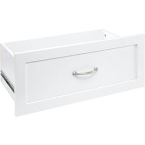 ClosetMaid SuiteSymphony Wood Closet Drawer, Add On Accessory, Shaker Style, For Storage, Closet, Clothes, 25 x 10 Size for 25 in. Units, Pure White