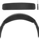 Headband Pad for Bose QuietComfort QC45 QC35II QC35 Headband Cushion Cover with Protein Leather& Memory Foam (Black)