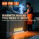 1500W Electric Kickspace Heater with Thermostat and Timer, Under Cabinet Toe Kick Heater with Remote Control, Gentle Heating for 100–150 sq.ft, 4-Inch Slim Wall Heater for Bathroom Kitchen Vanity