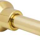 Chrsouly Tension Shower Curtain Rod, 1" Diameter 27-73 Inches Adjustable Shower Rod No Drill, Heavy Duty No Rust Shower Curtain Rods Spring Tension for Bathroom, Shower Stall, Gold