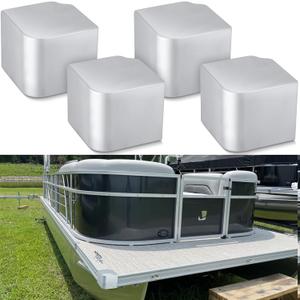 4 Boat Aluminum Corner Cap Casting Suitable for 90 Rounded Corner, not 90 Right Angles. Height: 3-9/16" to 3-5/8" Top: 4-1/16" to 4-3/16"