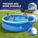DIMAR GARDEN 12ft x 36in Inflatable Swimming Pool, Outdoor Above Ground Blow Up Pools