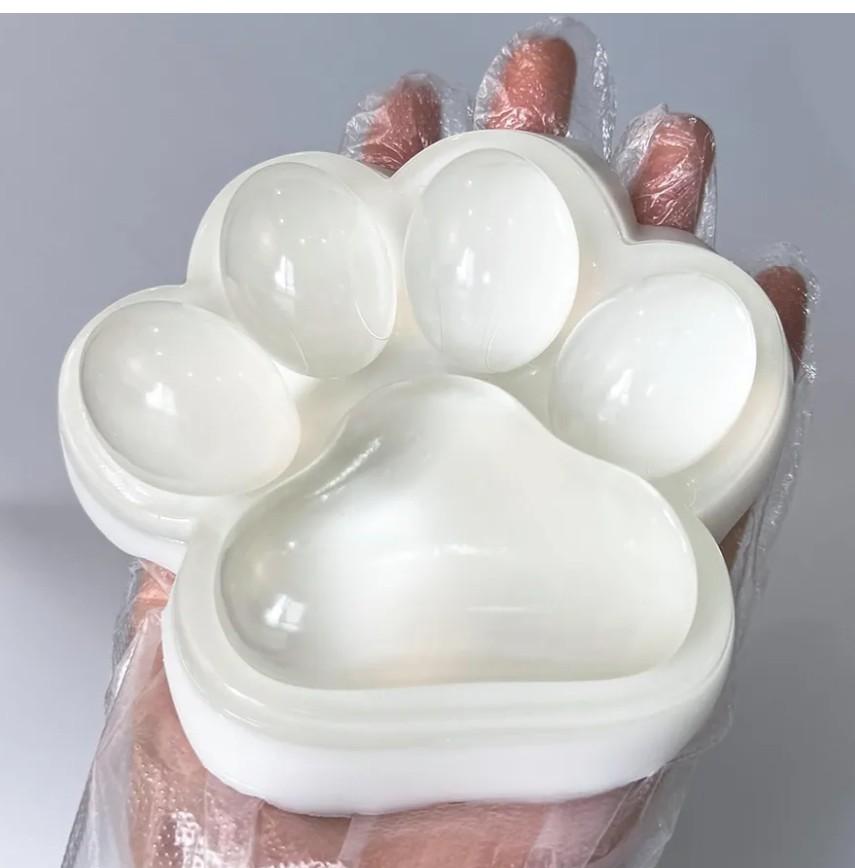 Handmade Large Cat Paw Squishies for Relaxation, 5-inch Transparent Squishies Paw for Adults