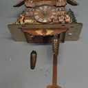 STRONGBERRY Brown Handcrafted Cuckoo Wall Clock with Silent Movement, with Pendulum and Chiming Function, Classic Vintage Wooden Design, 18.11 x 9.84 x 3.94 inches, Newly Wood Decorative Wall Clock