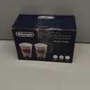 De'Longhi DeLonghi Double Walled Thermo Latte Glasses, Set of 2, 2 Count (Pack of 1), Clear, 330 milliliters
