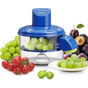 Kawu Electric Grape Peeling Machine, Portable Automatic Garlic Peeler Machine with 5 Blades, USB Rechargeable, Smart Fruit Machine Remover Tool for Small Fruits, Effortless Peeling for Home Kitchen