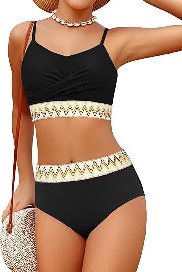 Girls Bathing Suits Size 8,10 Criss Cross Bikini Set High Waisted Woven Color Block Girls 2 Piece Swimsuit with Paddings Bathing Suit for Kids Swimsuits Girls Bathing Suits Size 8,10 Criss Cross Bikini Set High Waisted Woven Color Block Girls 2 Piece Swimsuit with Paddings Bathing Suit for Kids Swimsuits