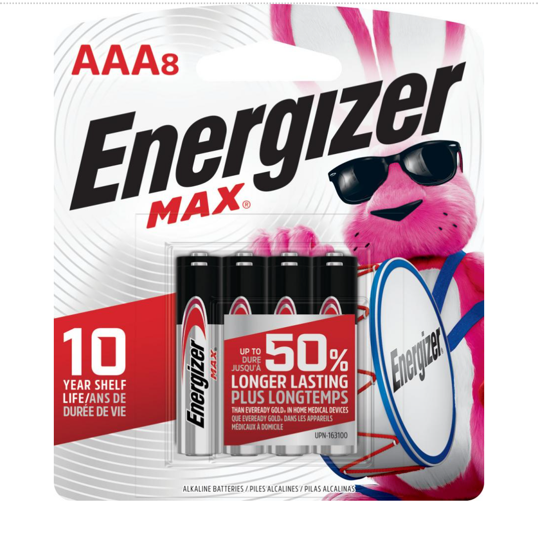 Energizer MAX AAA Batteries (8 Pack),