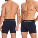 Men's Washable Incontinence Boxer Briefs, Cotton Urinary Incontinence Underwear with Fly, Reusable leakproof underwear for Men, Front & Rear Protection 150 ml Absorbency (3 Pack, XL, Black)