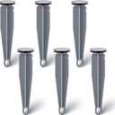 Enhon Pop up Stoppers Compatible with Moen Drain Components, Chrome Bathroom Sink Drain Plunger, 4-7/8 Tall, 1-1/4 Cap Dia, with 1 Mounting Hole and Gasket Seal, Replacement for 88994 (6 Pack)