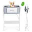 BEBEROAD PETS B4 Dog Bathtub Dog Washing Station with Scrubber for Small Medium Dogs Cats, Foldable Dog Tub for Bathing and Grooming, Portable Collapsible Dog Shower Tub, Indoor and Outdoor