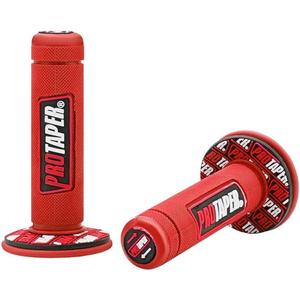 7/8" Motorcross Handle Grips Dirt Bike 22mm 24mm Truster Grips Motorcycle Ergonomic Bar End Non Slip Grip Gel Gep Scooter Cruiser Racing Mountain (Pro taper, Red)