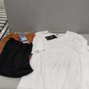 August Alley 3 Pack Men's Waffle T Shirts, V Neck Moisture Wicking Pullover Tee Shirts Short Sleeve Lightweight Knitted Tops (Black, White, Brown)