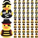 Gejoy 50 Pcs Mini Pirate Rubber Ducks Small Assorted Cruise Duck Figurines Bulk for Ducking Party Favors Halloween Carnival Supplies Baby Shower(Pirate)