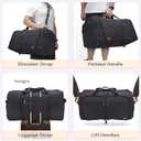 100L Travel Duffle Bag for Men, Urtala 32 Large Duffle Bag for Traveling with Shoe Compartment, Foldable Travel Duffel Bag Weekender Bag Gym Bag for Men Women Waterproof & Tear Resistant (Black)