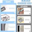 Dripex Baby Playpen, 4747 Inch Small Playpen for Babies, Enhanced Safety Baby Play Yard for Indoor & Outdoor, Infant Play Pen with Soft Breathable Visible Mesh, Anti-Fall Design & Easy Setup, Grey