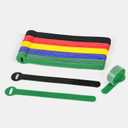 Cord Organizer Cable Ties, 4 inch Reusable Self Gripping Charger Organization, Cord Storage Fastening Keeper, Cable Wrap Straps For Home, Office, Desk Wire and Cord Management (50 Pack-Black)