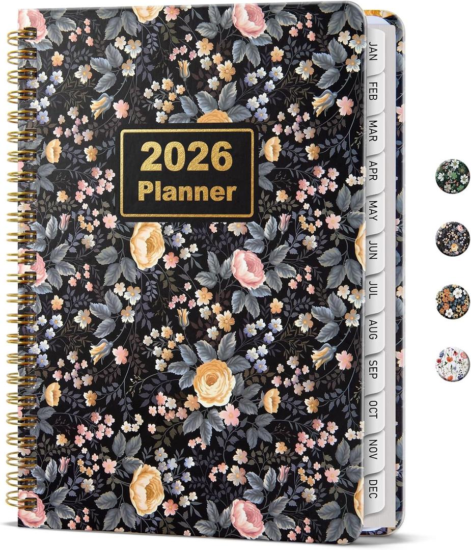 2 x Timart 2026 Planner, January 2026 - December 2026, Weekly and Monthly Planner, Hardcover 2026 Calendar Planner Book Agenda Book with Tabs, Inner Pocket For Women, Perfect for Office School Home Supplies, A5 (6.3" x 8.5")-Dark Blue