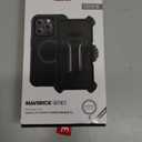 M MYBAT PRO Maverick Series iPhone 15 Pro Max Case with Belt Clip Holster,[Compatible with Magsafe] w/Screen Protector,Anti-Drop,Shockproof,with 360Rotating Kickstand,Heavy Duty Protection Black