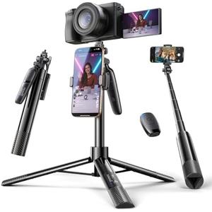 LISEN 67" Selfie Stick Tripod for iPhone 16 Content Creation, All in One 360 Rotation Cell Phone Tripod Stand with Remote for Vlogging/TikTok/Photo, for iPhone 16 15 Pro Max Samsung Galaxy S25 Ultra