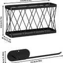 YIGII Adhesive Cabinet Door Organizer with Tumbler Lid Organizer, Wall Mounted Lid Organizers Inside Cabinet for Tupperware Storage, Slim Space Kitchen Basket for Pantry, Under Sink