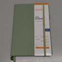 SUNEE 2026 Weekly and Monthly Planner 5.5" x 8.3" (January 2026-December 2026), Half Weekly Half Note, Small Yearly Calendar Planner, Leather Hardcover, 100 GSM Paper, Notes, Inner Pocket, Green