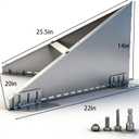 304 Stainless Steel Roof Snow Diverter Snow Guards,Snow Splitter for Metal Roofs,Roof Vent Snow Guard，forprotection Stack Pipes and Chimneys Roof（Universal Adjustable Angle，Brushed Surface）