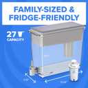 Brita UltraMax Large Water Dispenser With Standard Filter, BPA-Free, Reduces Copper, Cadmium and Mercury Impurities, Lasts 2 Months or 40 Gallons, Includes 1 Filter, Kitchen Accessories, Large 27-Cup