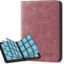 Trading Card Binder, 9 Side Loading Pocket Card Album Hold Up to 540, Zipper Binder for Collection, TCG Holder for Sports, Yugioh, MTG  (Wine 9)