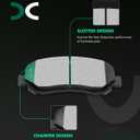 SCITOO Ceramic Brake Pads, 4pcs Front Brake Pads Brakes Kits fit for 2015-2016 for Chrysler 200,2013-2016 for Dodge Dart