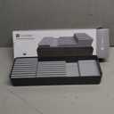 Linoroso Knife Drawer Organizer With In-Drawer Knife Block for 9 Knives, Kitchen Utensil Organizer, BPA Free Secure Storage Tray for Countertop Organization