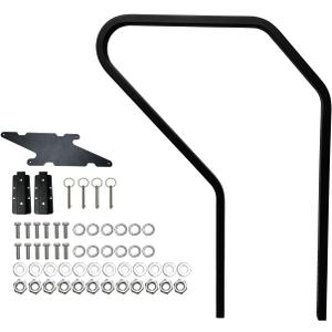 koxuyim 5th Wheel RV Step Handrail, Entry Assist Handrail, Accommodates Door Widths up to 36", Compatible with Any Generation 3 Triple Or Quad Solid Step 799640, Black