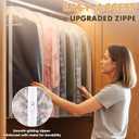12 Pack Clear Garment Bags for Hanging Clothes, 47" Suit Bags for Closet Storage,Plastic Dustproof Suit Cover Bags,Plastic Suit Cover Bags with Zipper for Coats,Jackets,Shirts (24''X47'')