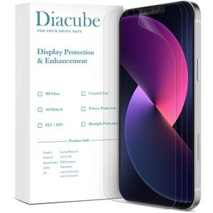 3-Pack Anti Glare Matte Screen Protector for iPhone 13 Mini, Break-Resistant PET EPU Film, Anti Fingerprint, Silky Touch, Dust Free & Easy Installation with Alignment Jig