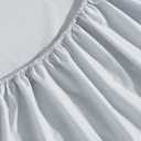 Vera Wang King Sheet Set, 100% Egyptian Cotton Percale Bed Sheets with a Smooth & Crisp Feel, Deep Pockets, Bedding with Matching Fitted Sheet & Pillowcases (Blue)
