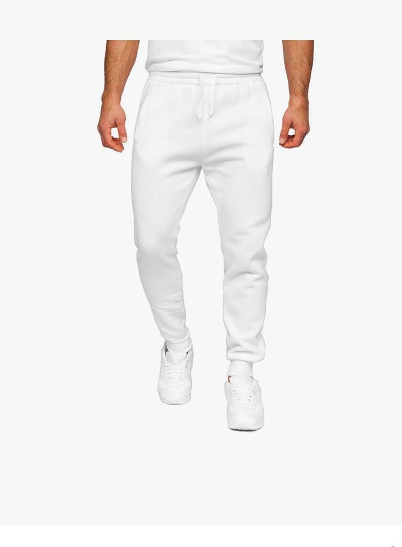 JIHUILAI Men's Sweatpants Fleece Active Workout Jogger Sweatpants for Men Running Gym with Pockets, Size XL