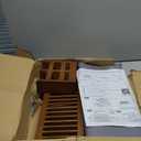 Greenual Teak Dish Drying Rack with Utensil Holder, 3 Tier Collapsible Dish Rack, Wooden Dish Racks for Kitchen Counter, Large Folding Drying Holder with Absorbent Dish Drying Mat