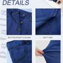 Denim Skirt Women Long Jean Skirts Stretch High Waisted Button Down Front Slit A Line with Pockets (8, 01-blue)