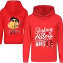 The Cotton Cartoon Hoodie Hooded Pullover Sweatshirt, Cute Clothes Hoodies (Red)