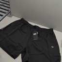 MIER Men's Black Running Shorts - 5 Inch Inseam Gym Athletic Stretch Shorts with 3 Pockets, Quick Dry, Lightweight, XXL