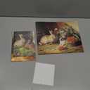 97 Decor Bunny Easter Wall Art - Nursery Bunny Pictures Wall Decor, Vintage Rabbit Art Print, Rustic Bunny Rabbit Poster, Farmhouse Spring Gallery Painting Artwork for Easter Decorations (Unframed)